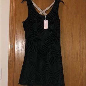 Velvet little black dress